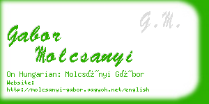 gabor molcsanyi business card